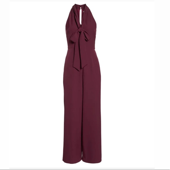 Julia Jordan Burgundy Jumpsuit - Picture 3 of 8
